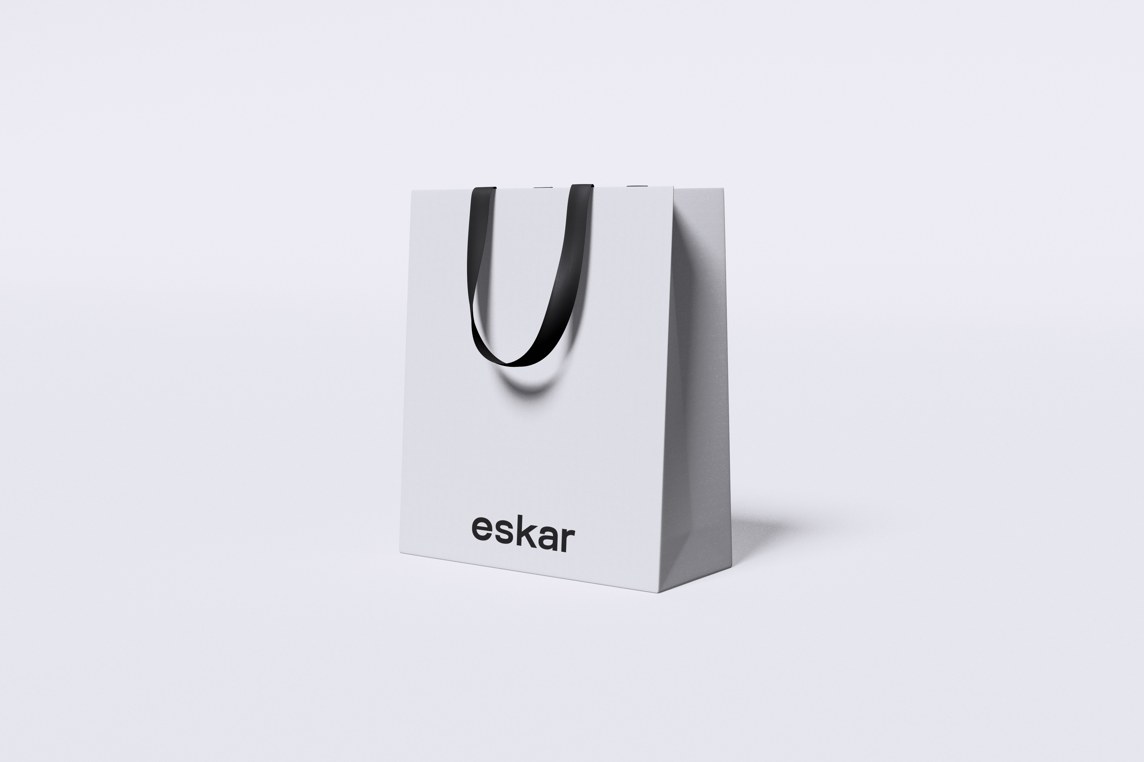 Shopping bag mockup with eskar branding